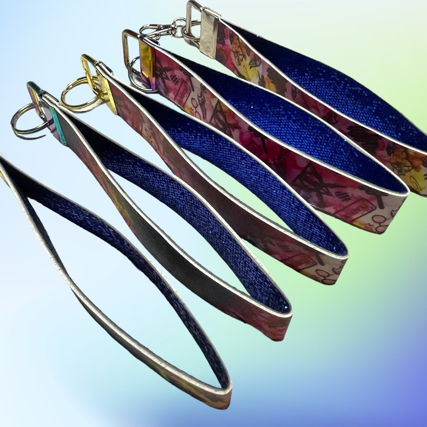 Harry Potter Print Faux Leather Wristlet