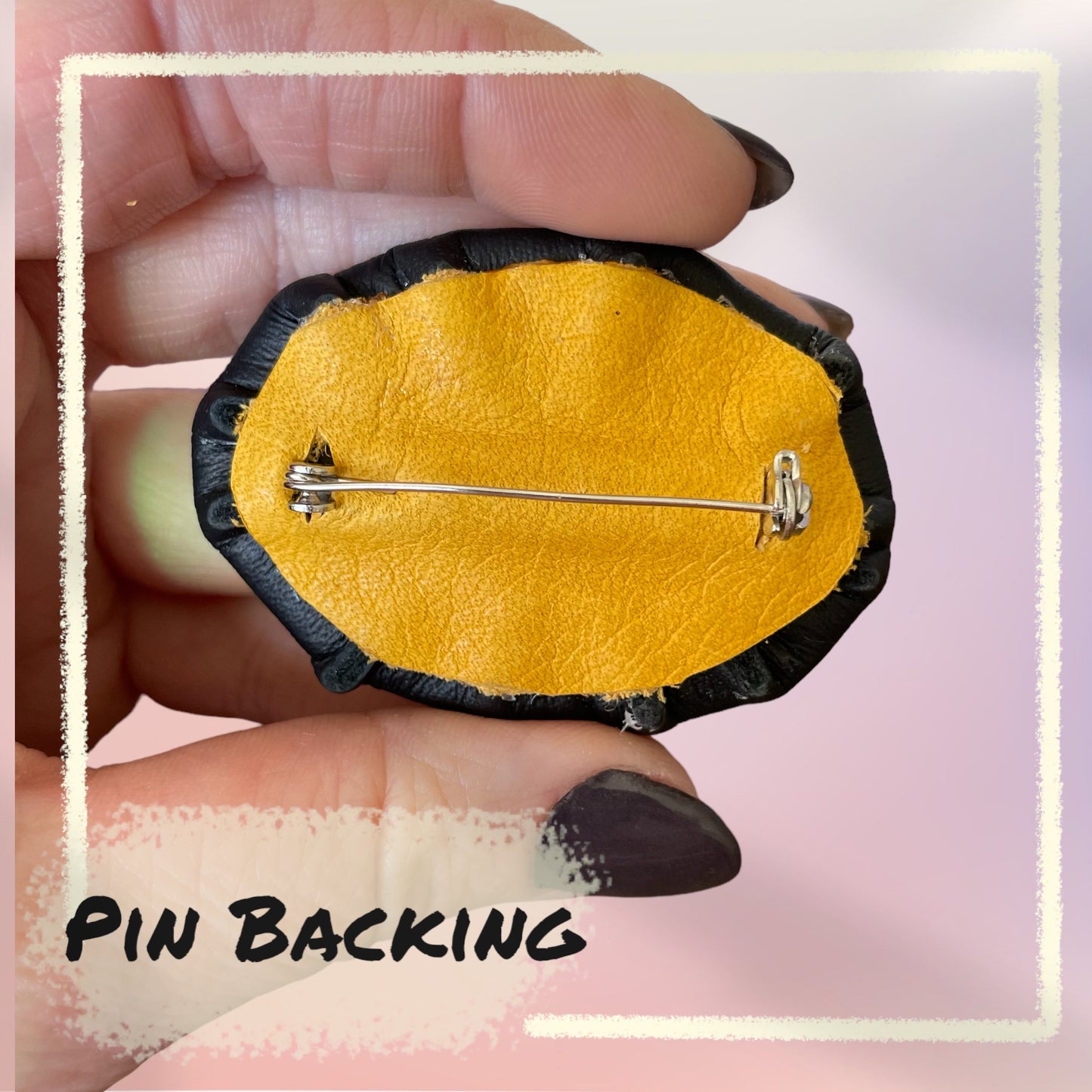 Leather Eye Pins