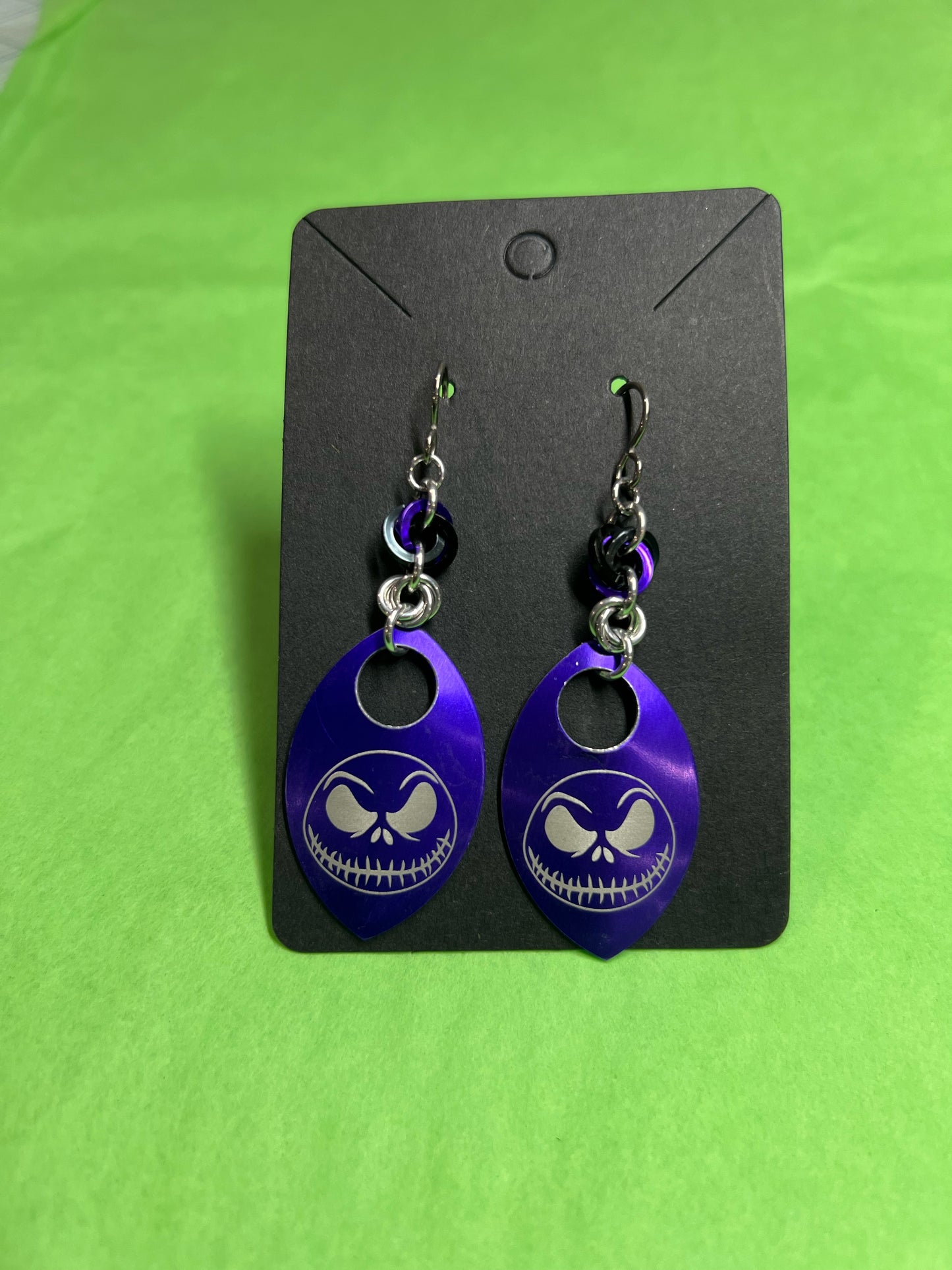 Chainmaille Scale Jack Earrings