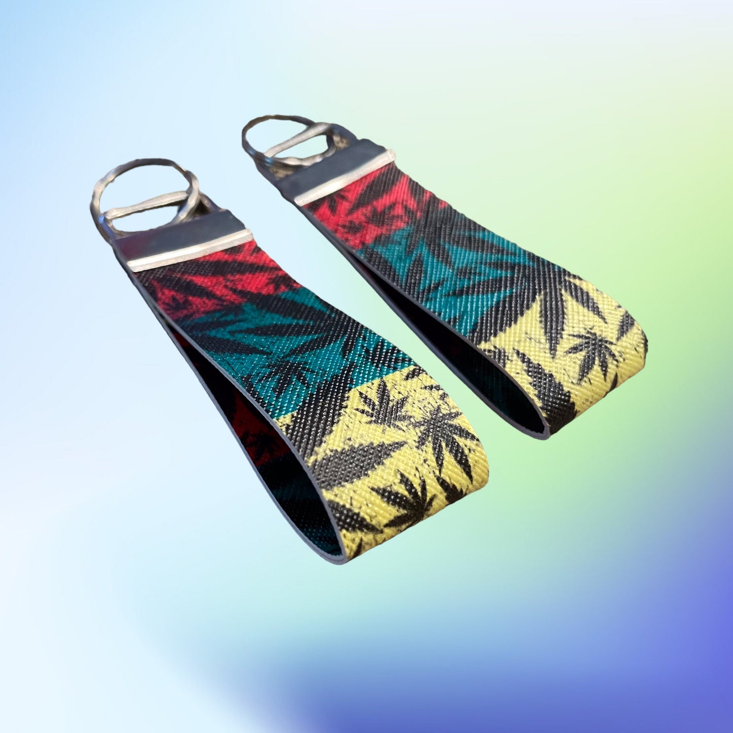 420 Leaf Faux Leather Wristlet