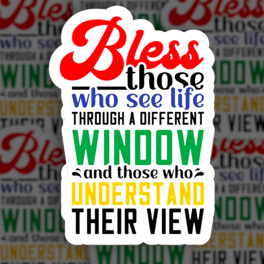See Through A Different Window Autism Sticker