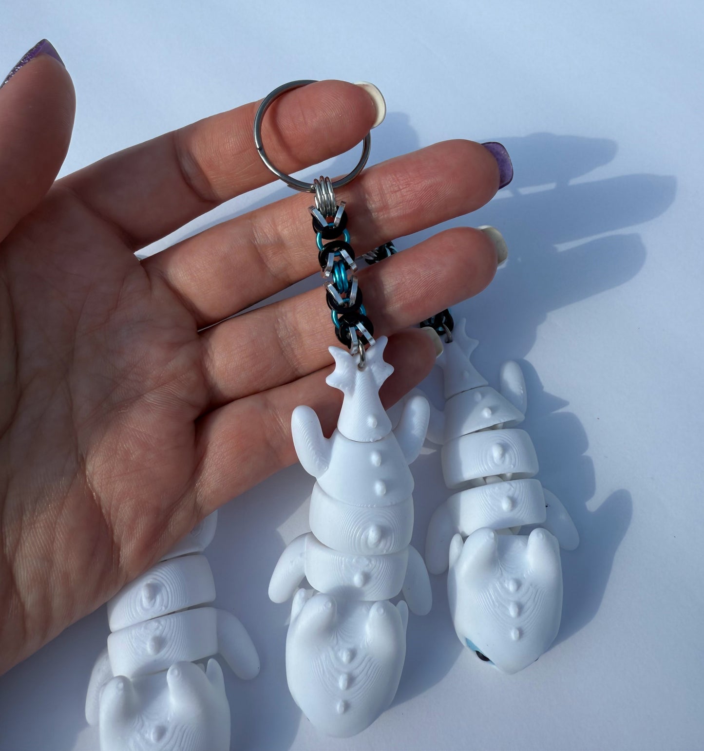 Light Fury Chainmaille Keychain