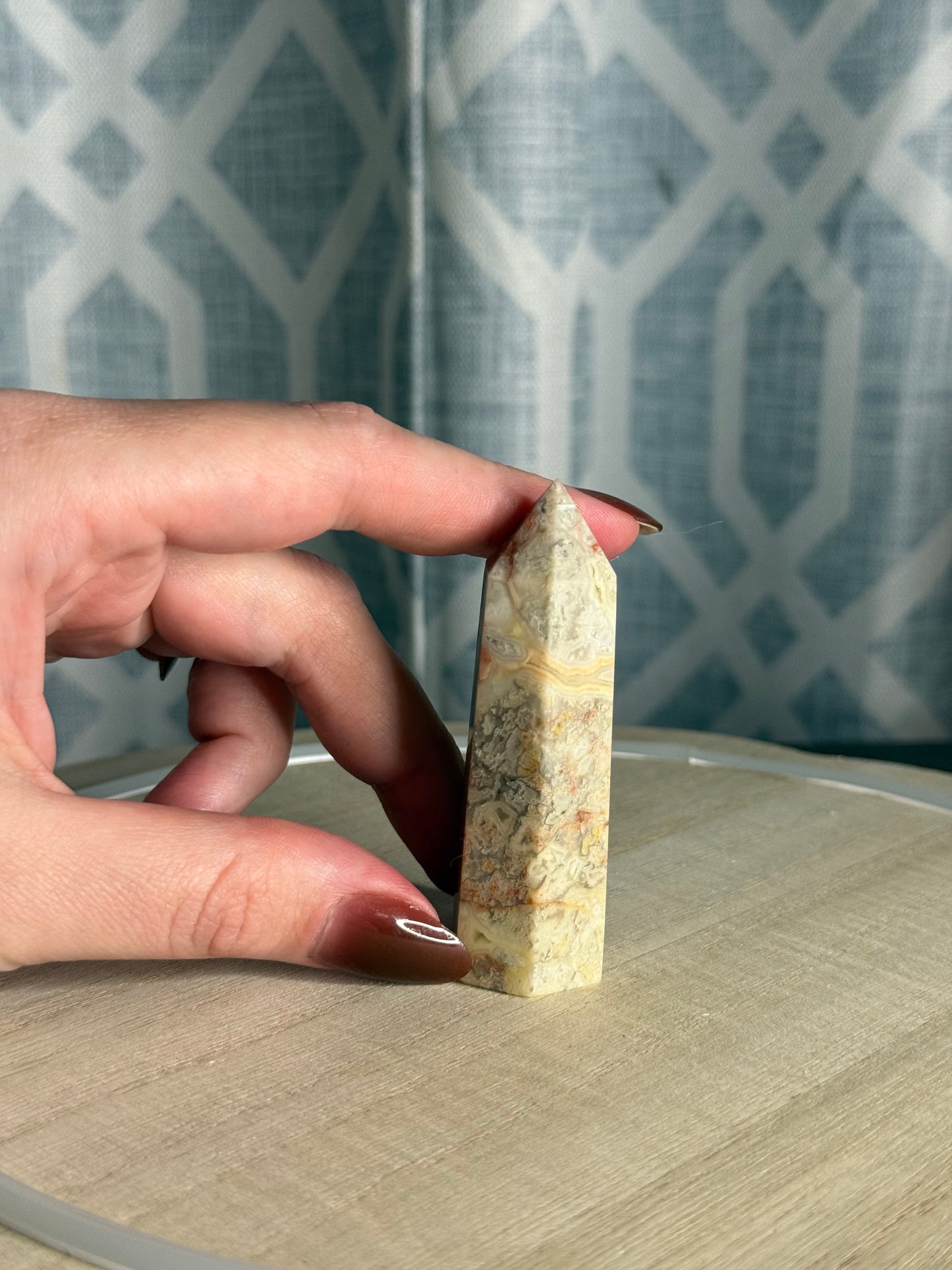 Red Crazy Lace Agate Tower