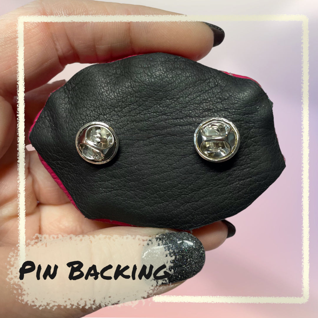 Leather Eye Pins