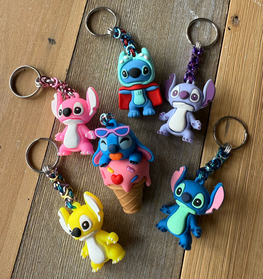 Stitch || Character Chainmaille Keychain