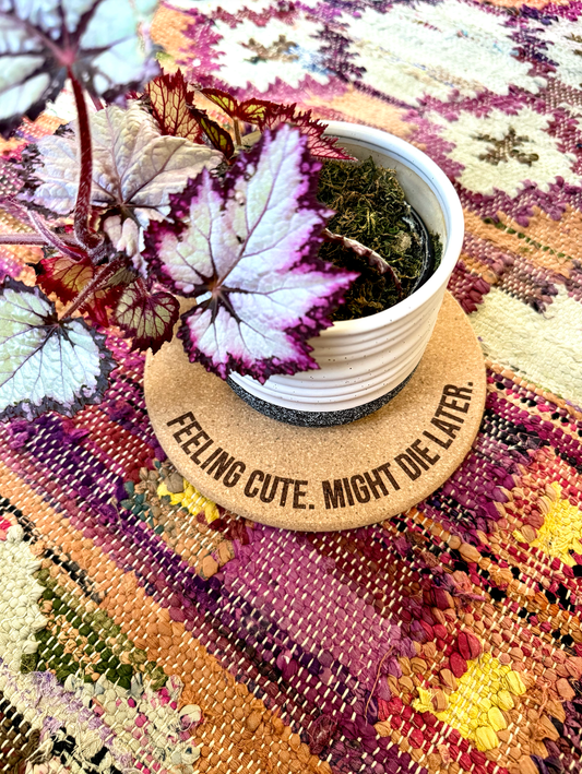 Feeling Cute. Might Die Later. • Plant Mat • 2 Size Options
