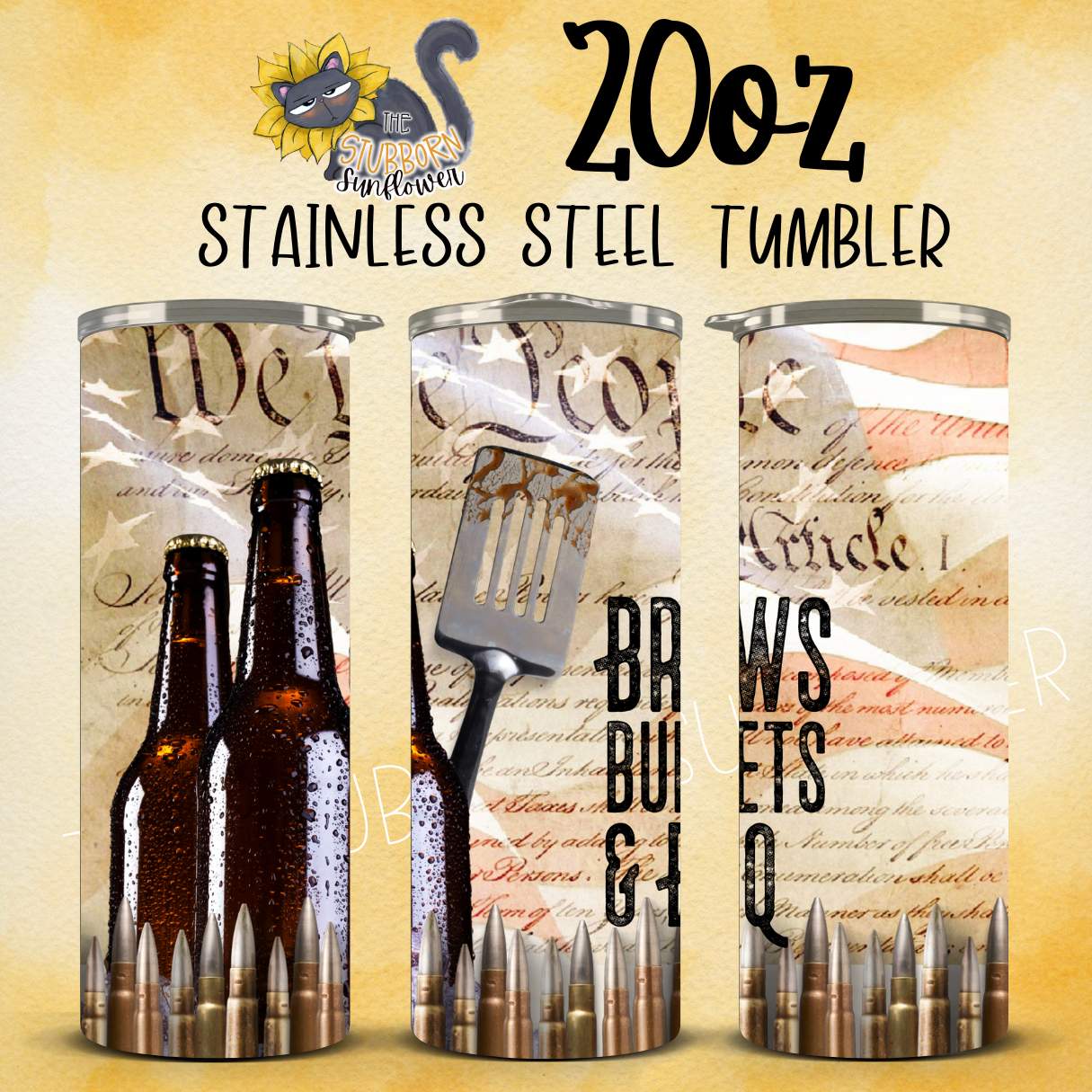 Brews, Bullets & BBQ 20 oz Tumbler
