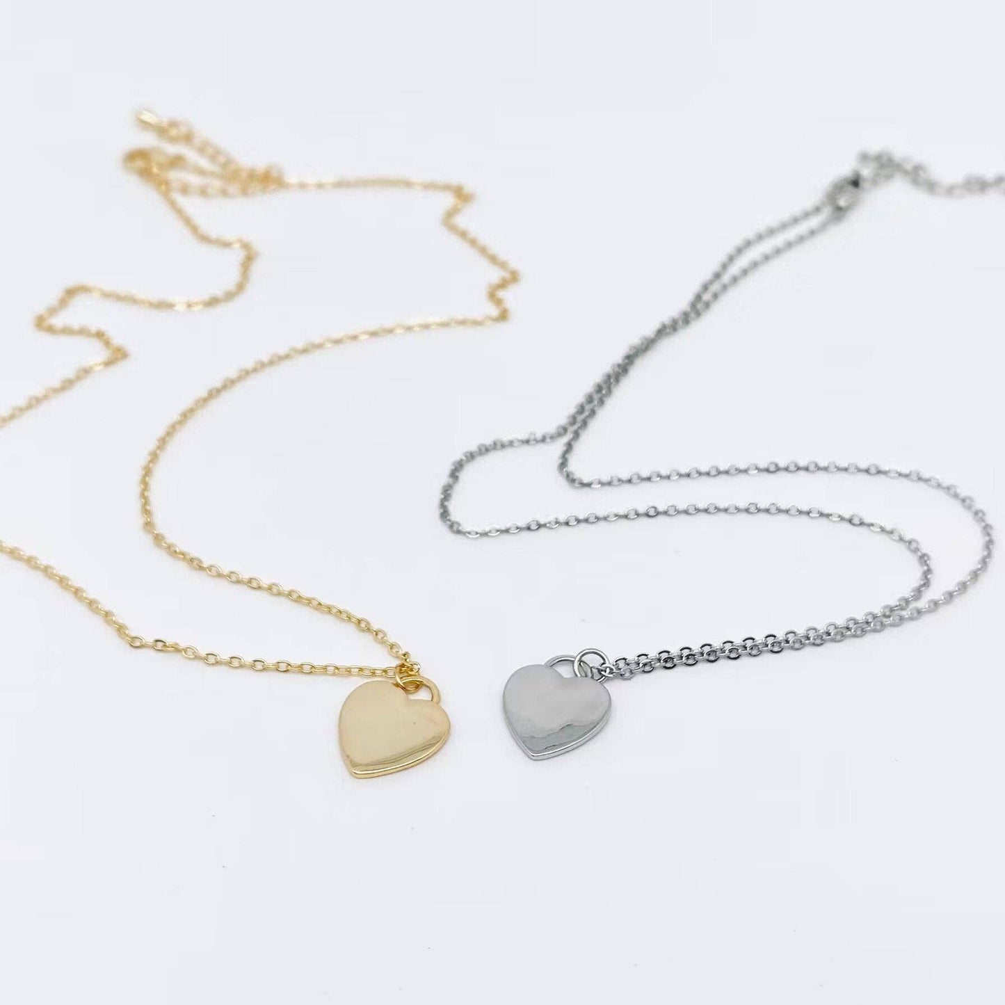 "FUCK OFF" Plated Heart Pendant Necklace