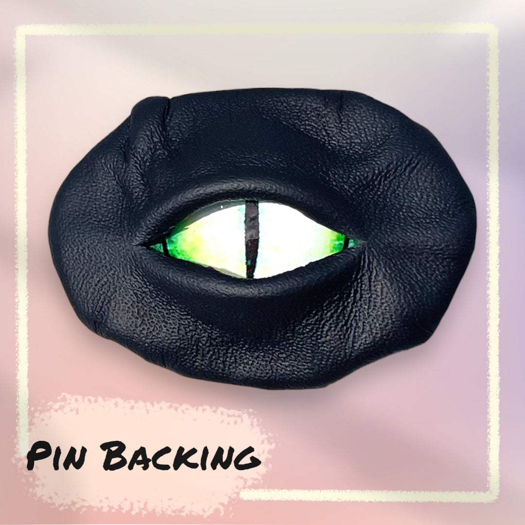 Leather Eye Pins