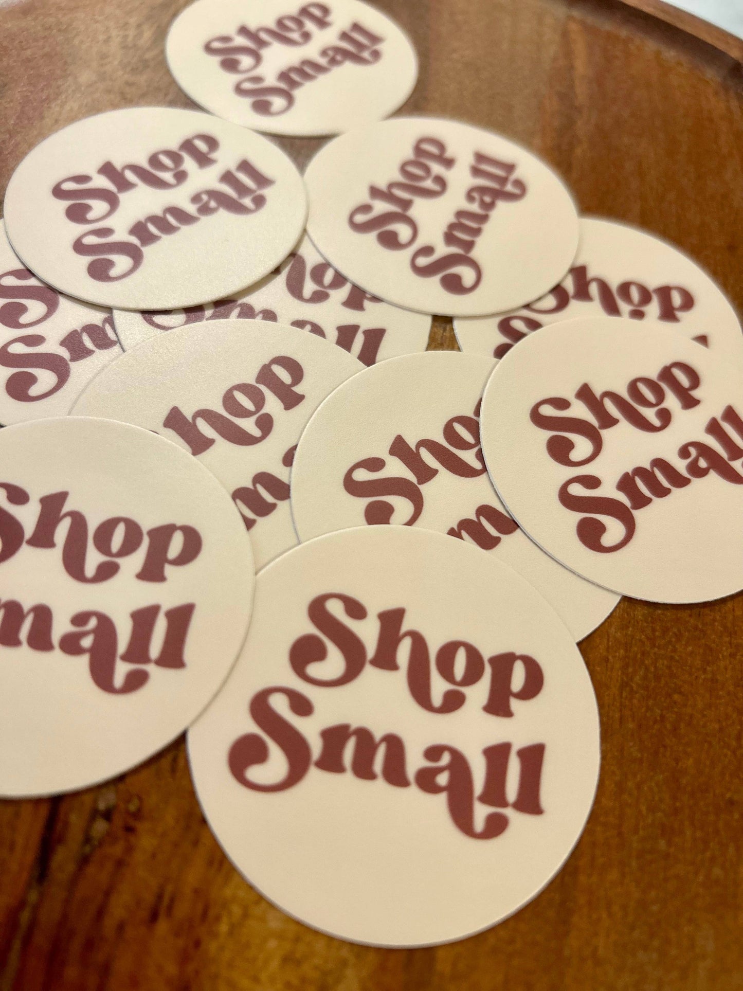 Shop Small Sticker • Cream