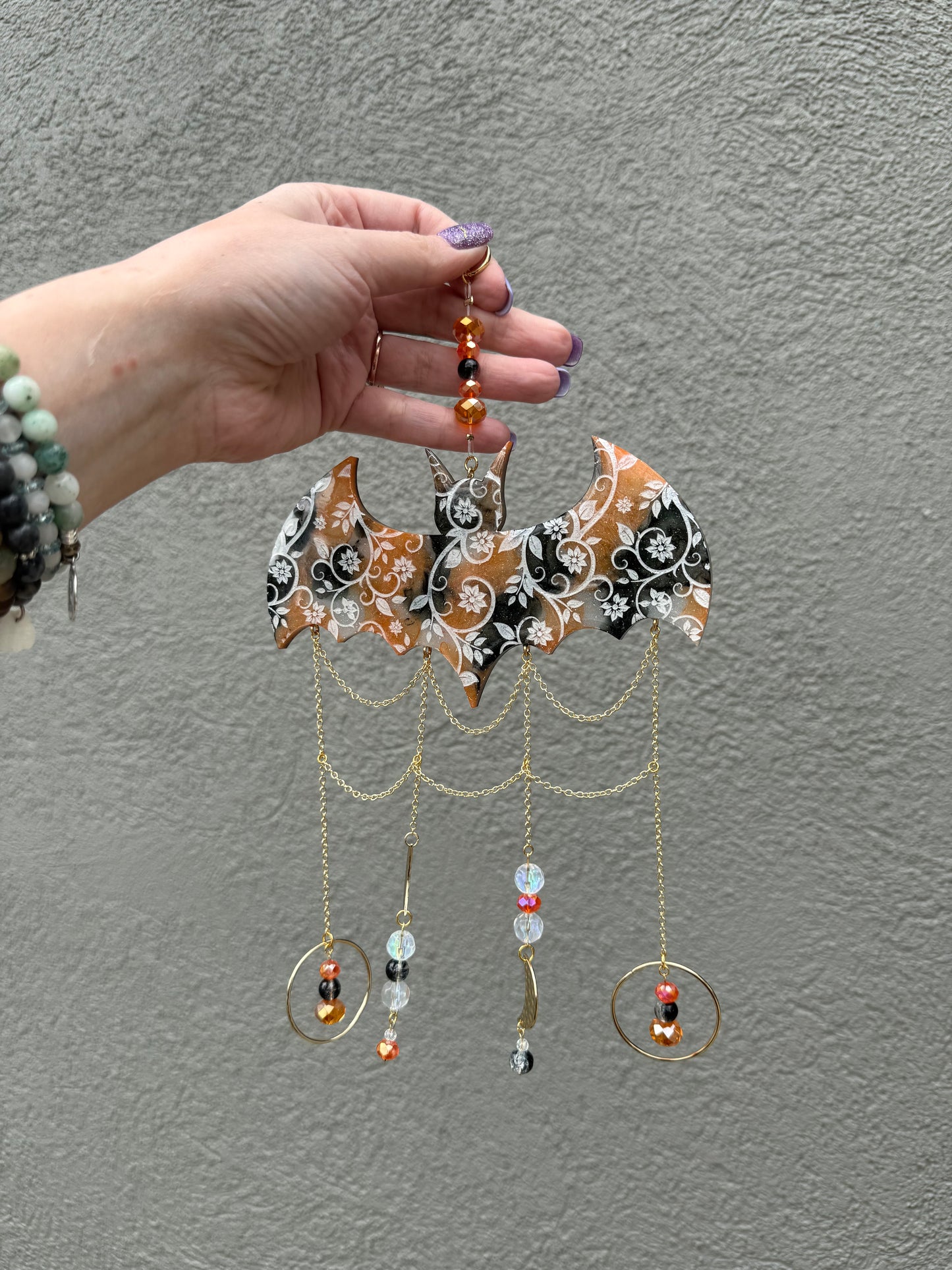 Spiderweb Bat Suncatcher