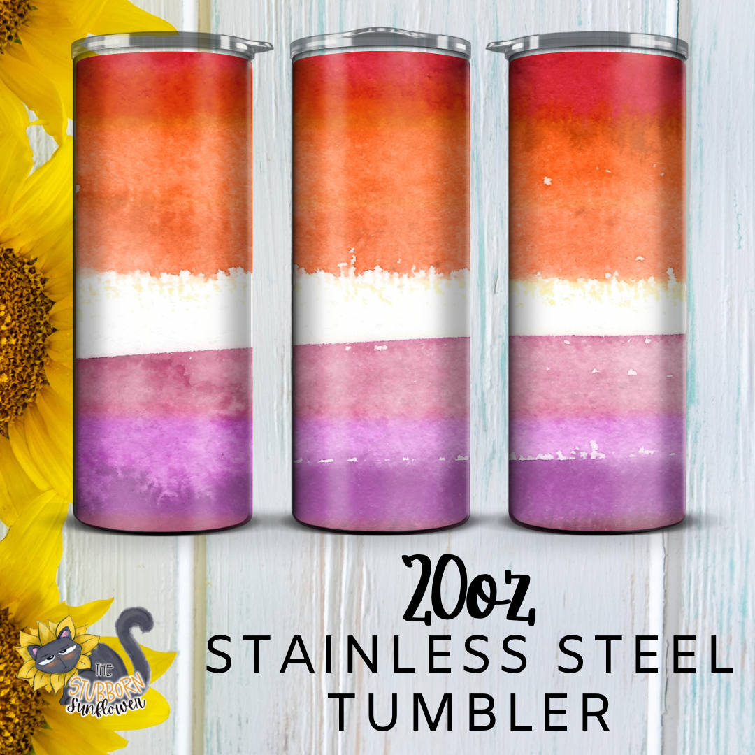 Pride Flags Watercolor 20 oz Tumbler