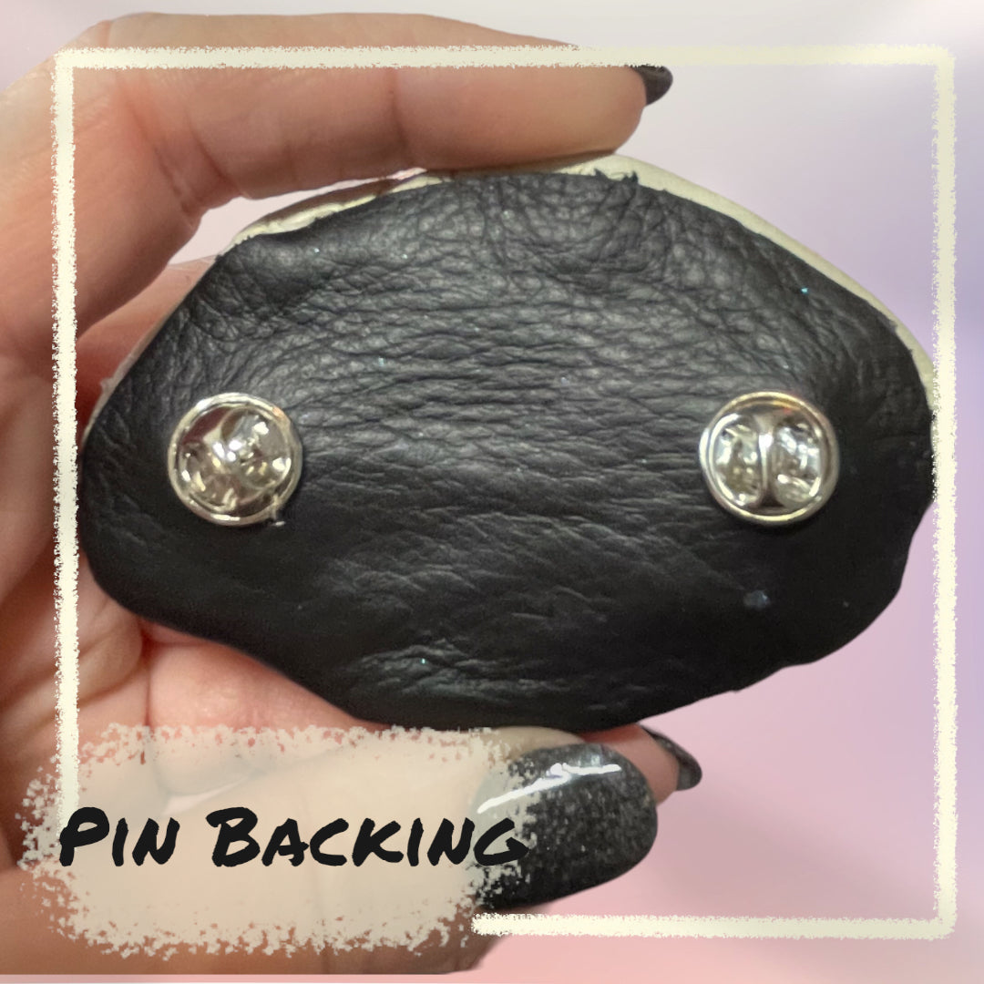 Leather Eye Pins