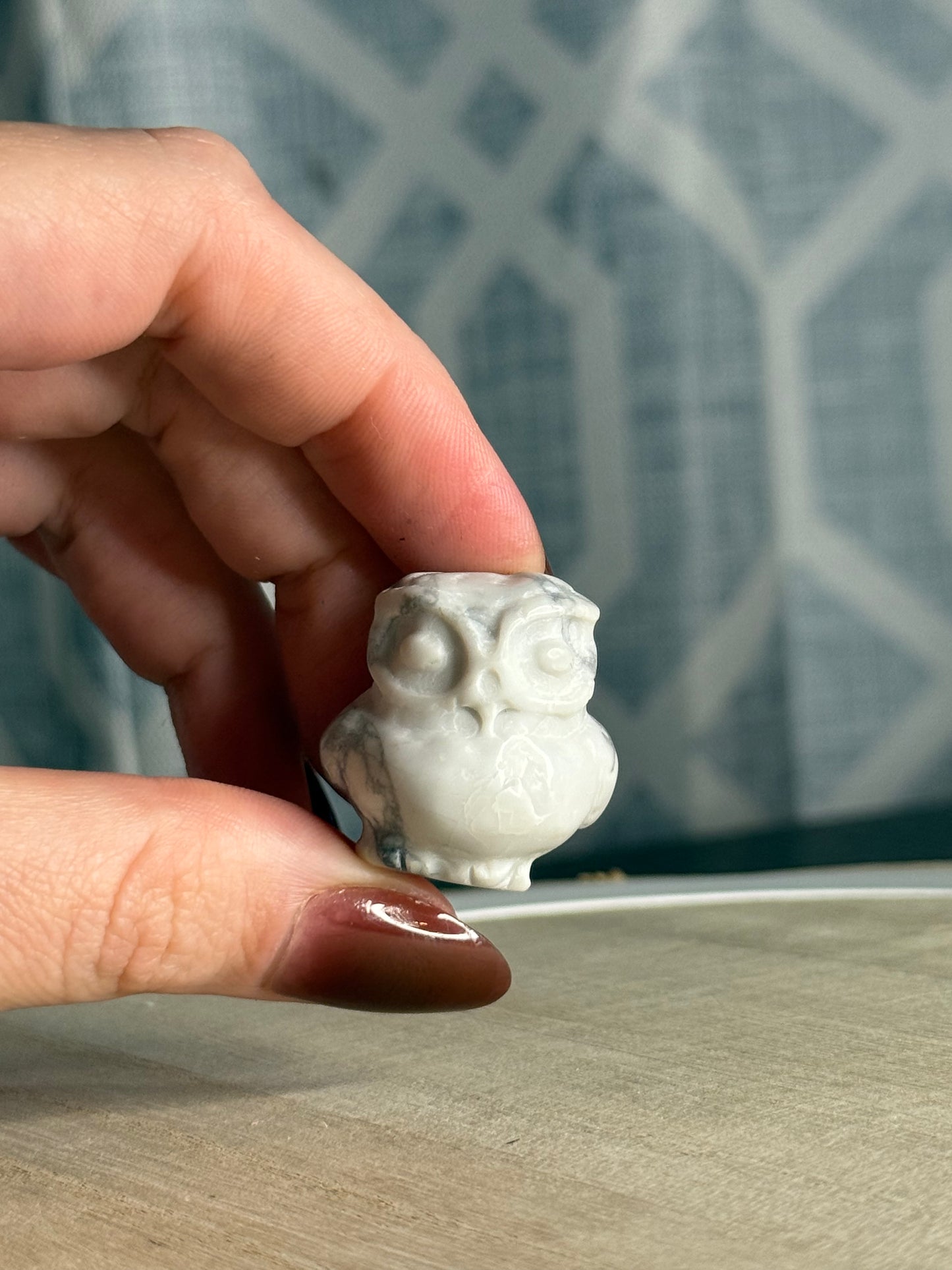 Howlite Owl Carving