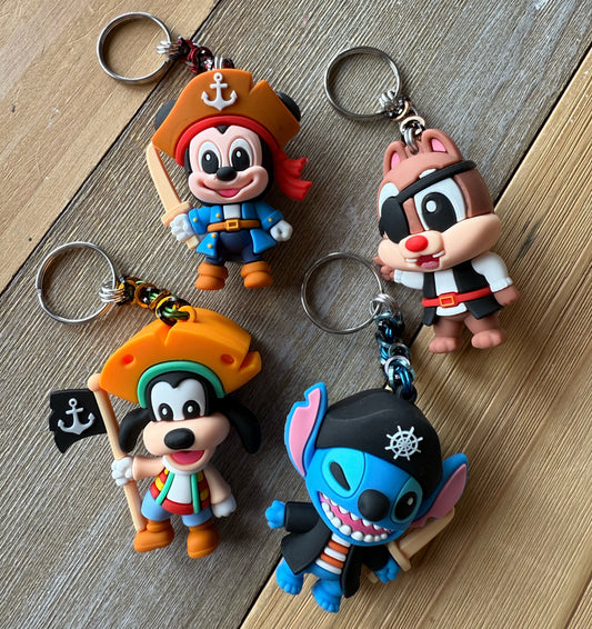 Animated Pirate || Character Chainmaille Keychain