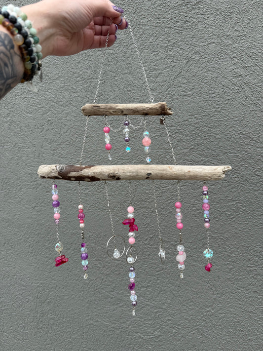 Pink Driftwood Suncatcher