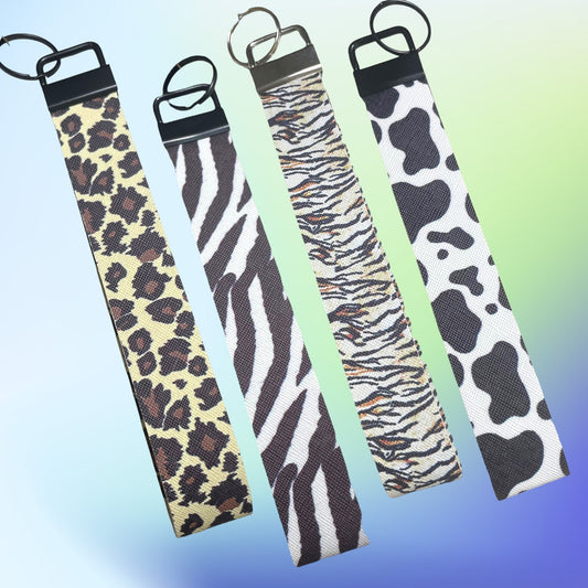Animal Print Faux Leather Wristlet