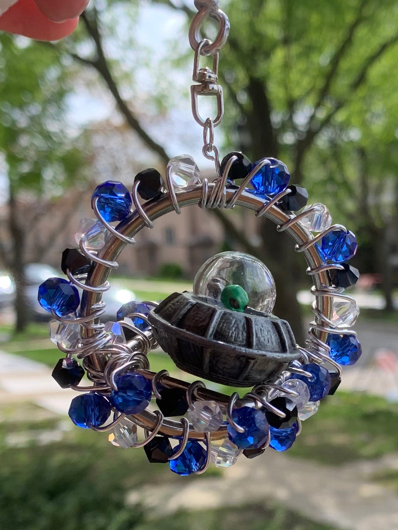 Alien UFO Beaded Suncatcher