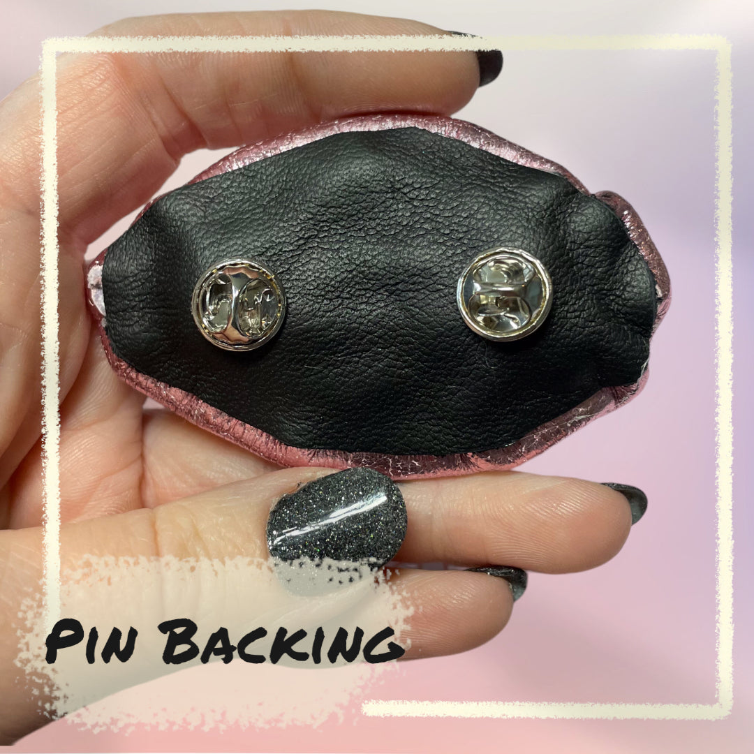 Leather Eye Pins