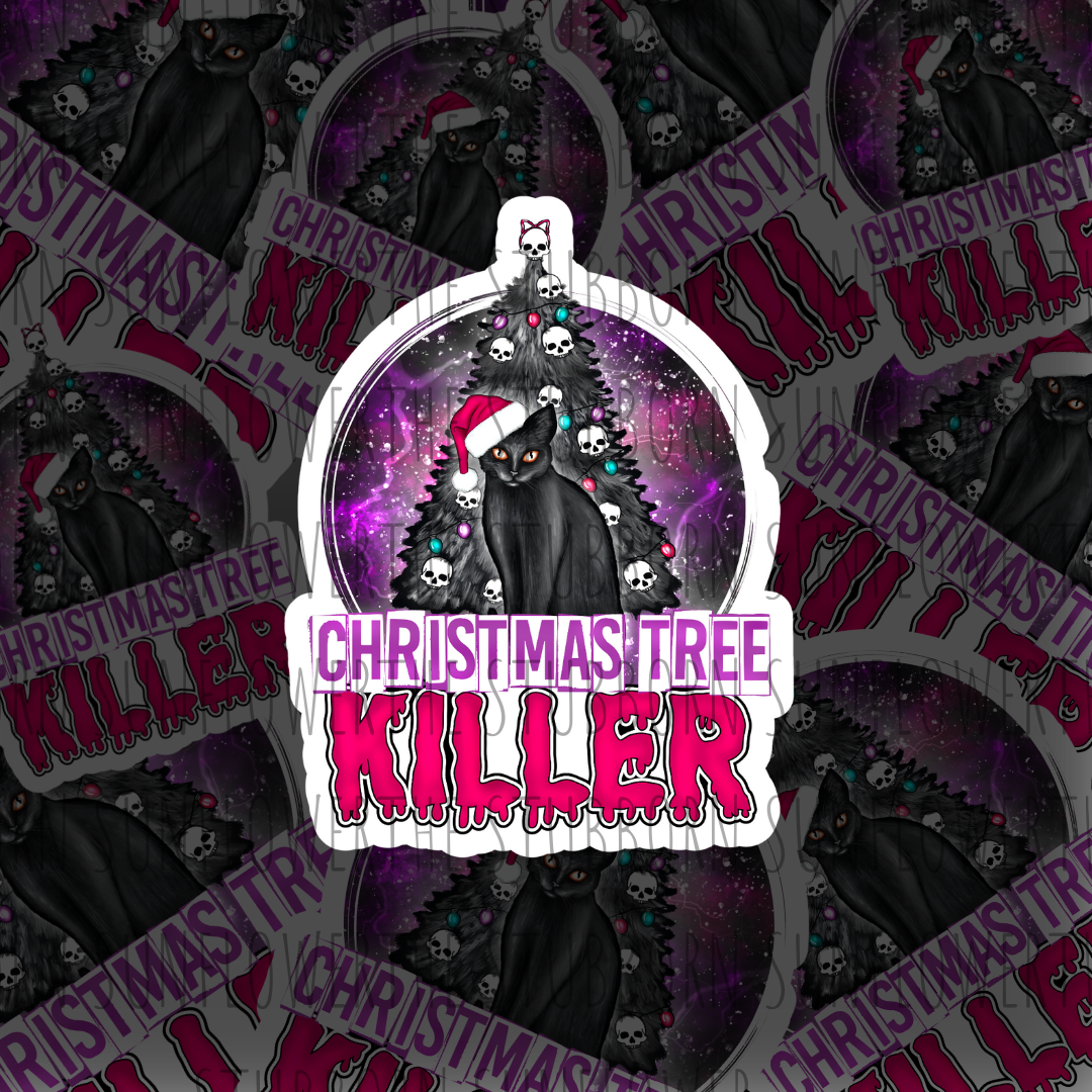 Christmas Tree Killer Sticker