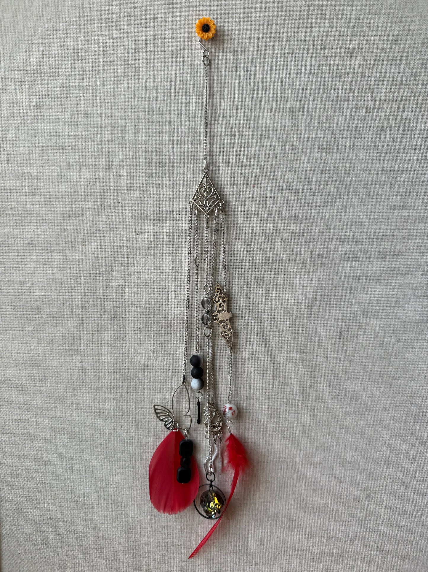 Red Feather Suncatcher