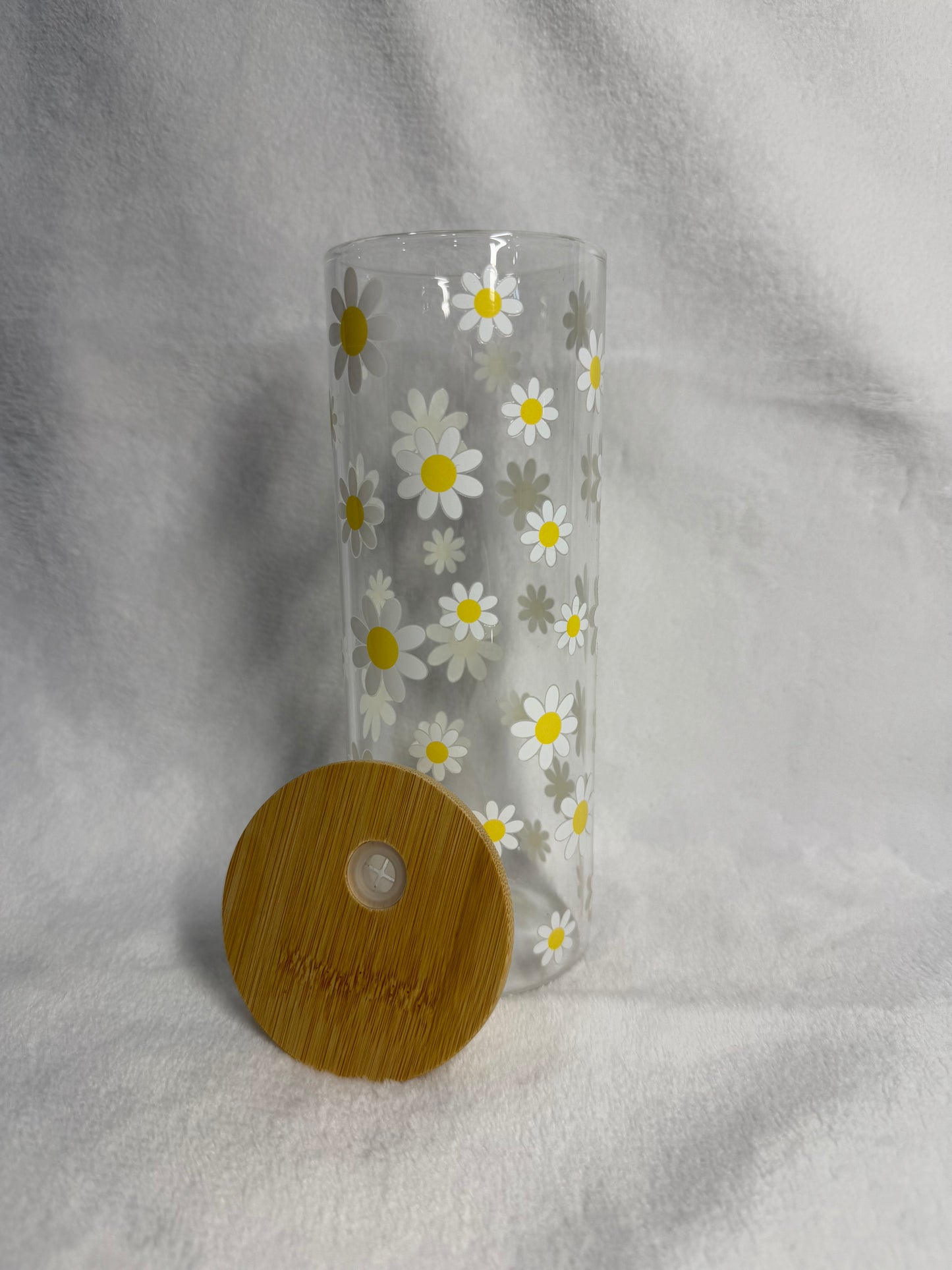 25oz Glass Daisy Tumbler
