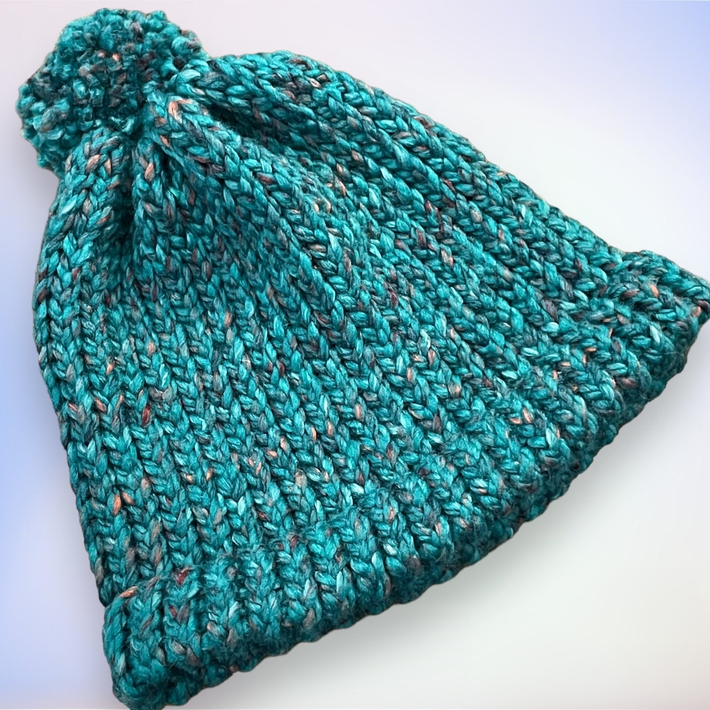Loom Knit Hat with PomPom
