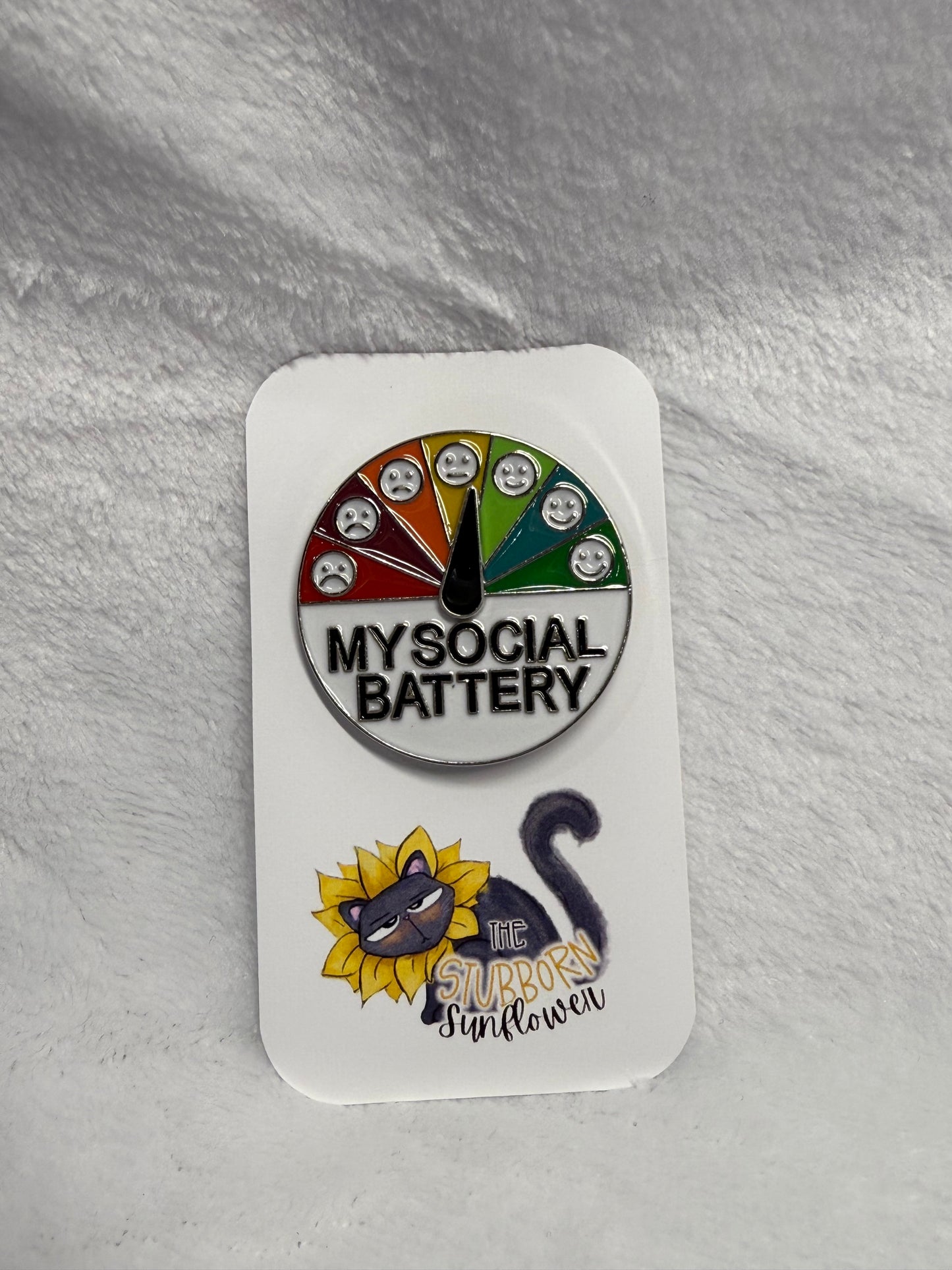 My Social Battery Enamel Pin