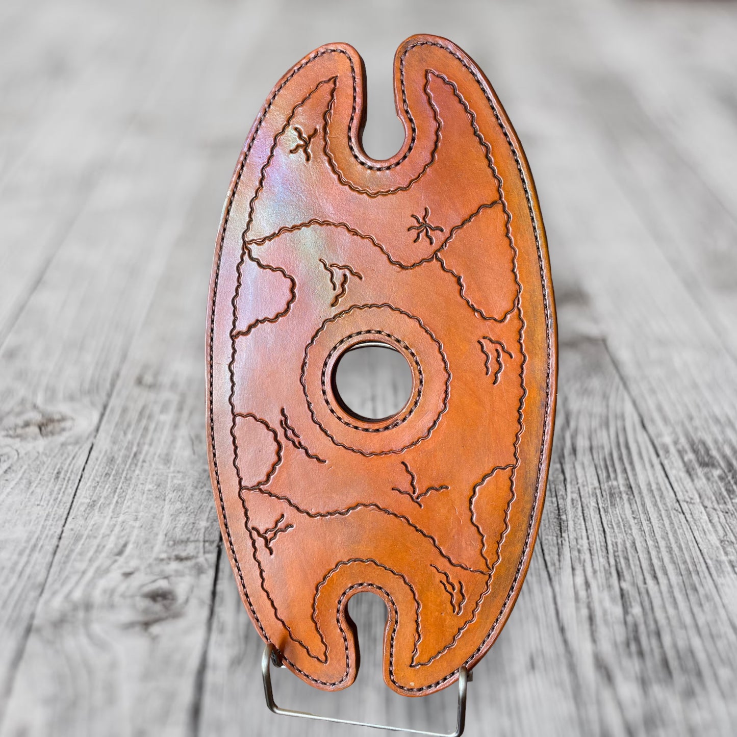 Leather wine caddy
