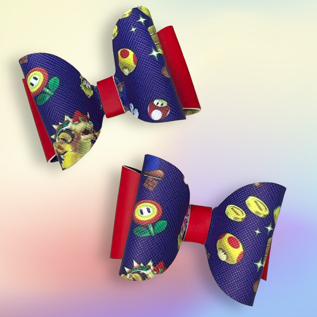 Video Game Character Hair Bow Set