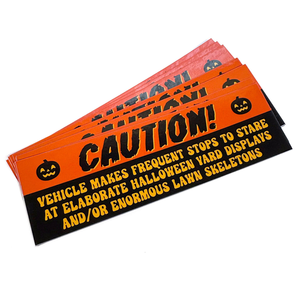 Caution Vehicle Stops to Stare At Halloween Yards Sticker