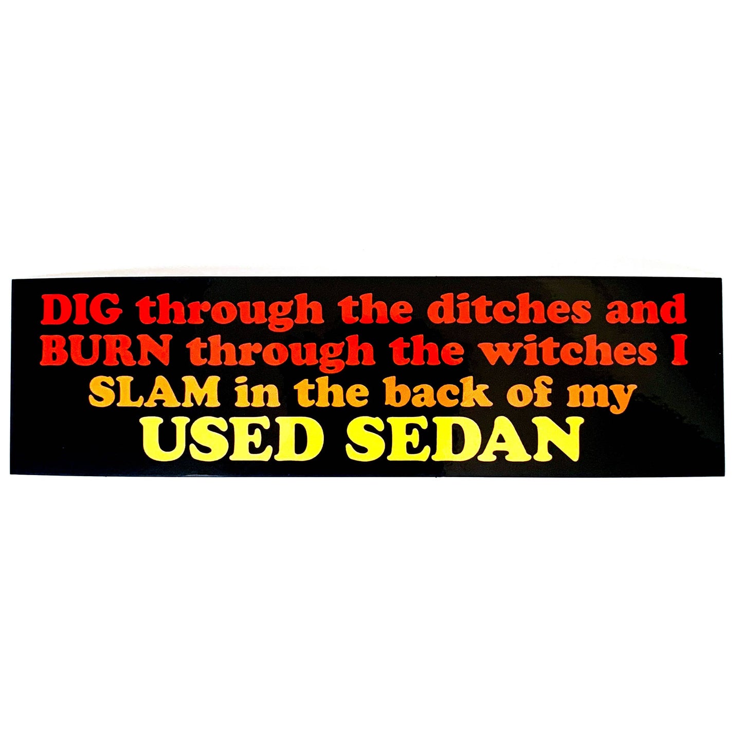 Used Sedan Dragula Vinyl Sticker