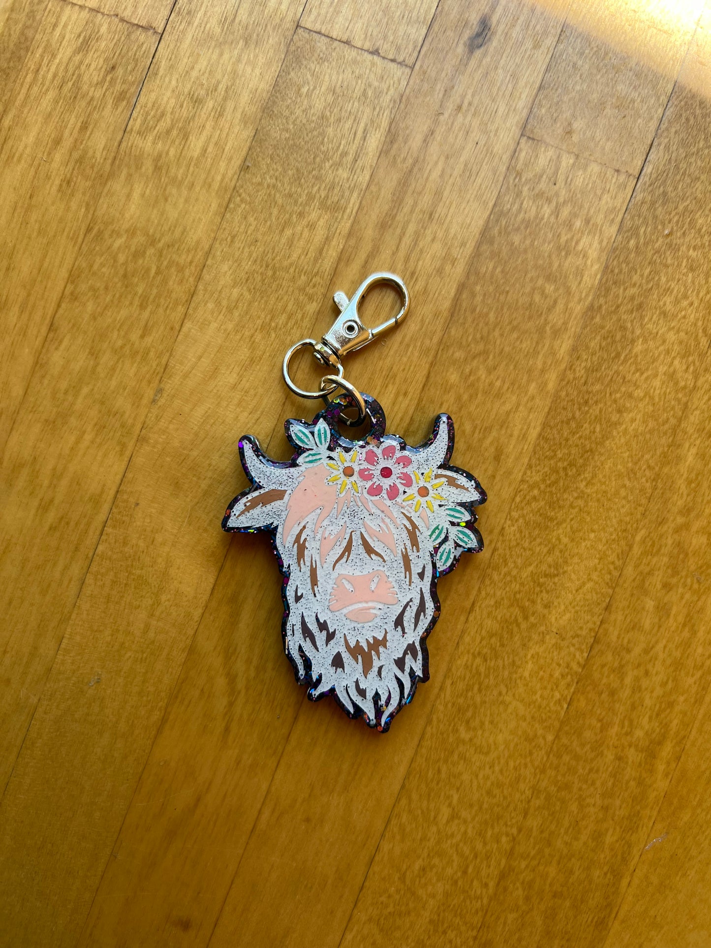 Highland Cow Keychain