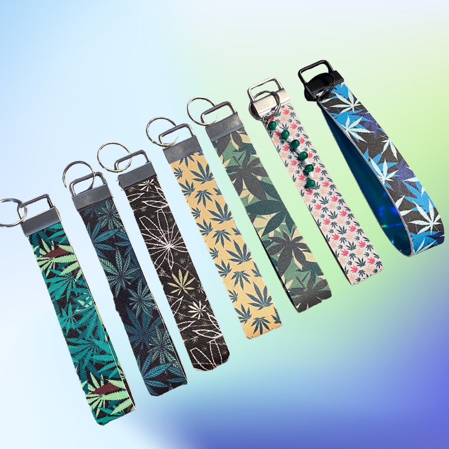 420 Leaf Faux Leather Wristlet