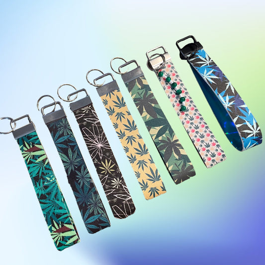 420 Leaf Faux Leather Wristlet