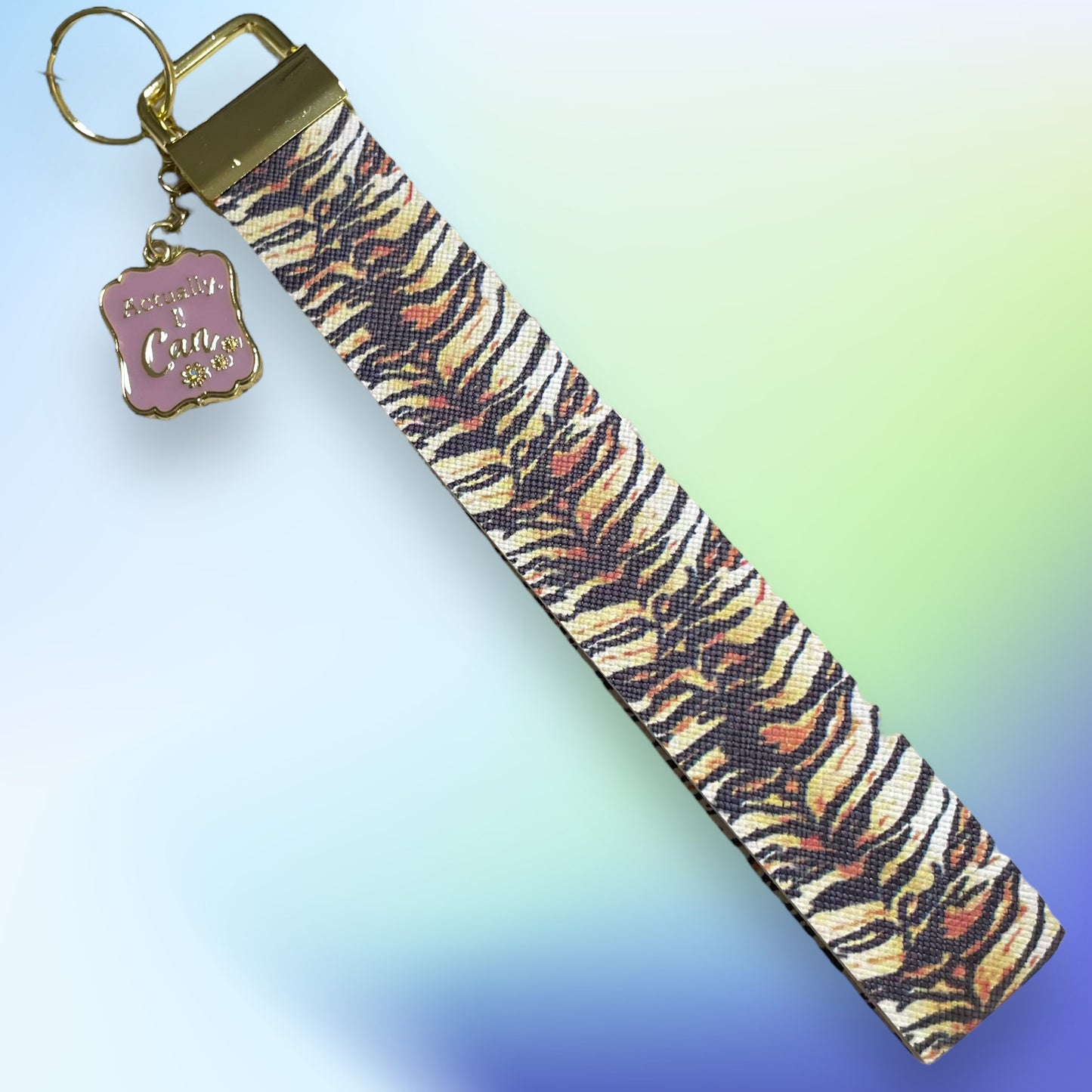 Tiger Print Faux Leather Wristlet - Actually I Can