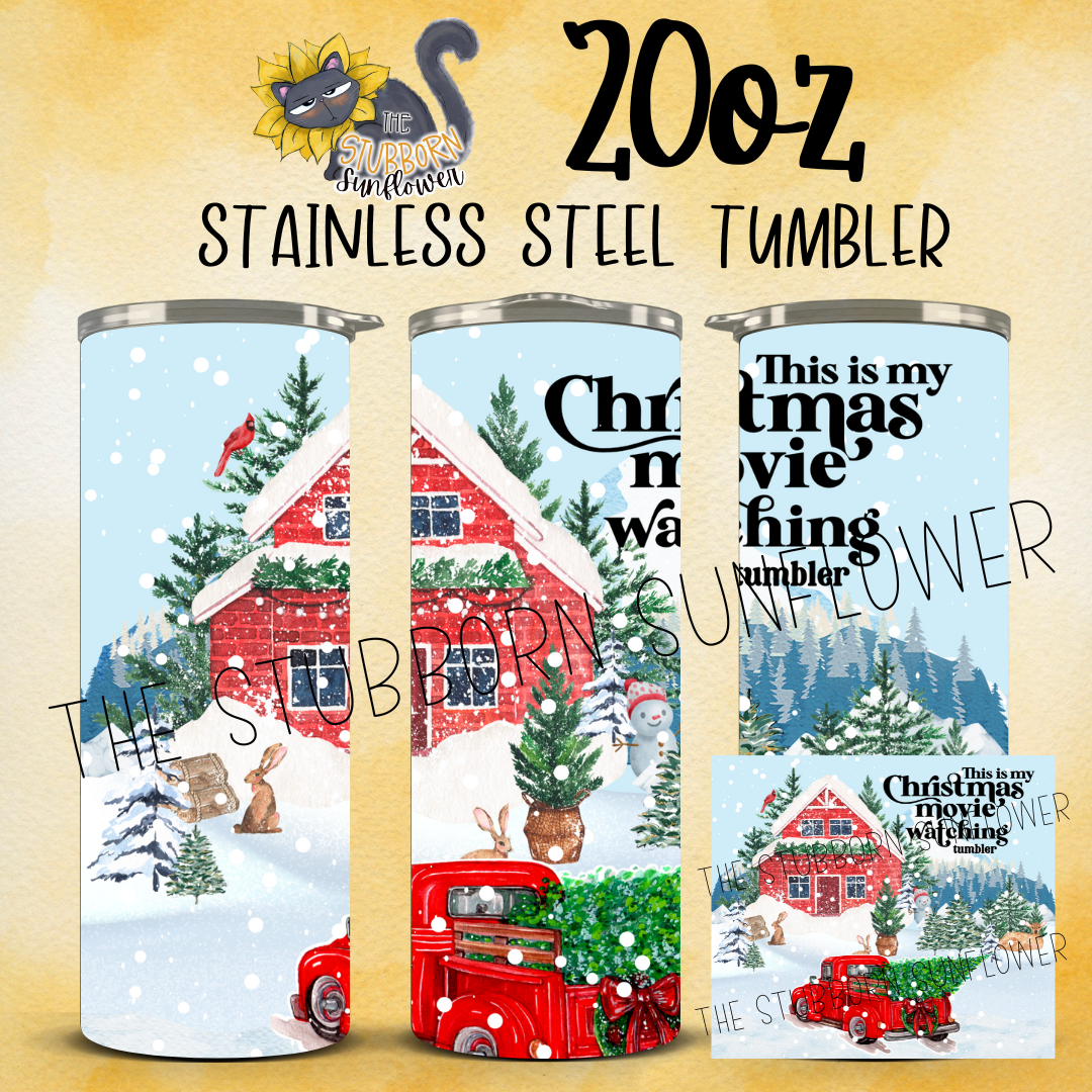 Christmas Movie Watching 20 oz Tumbler