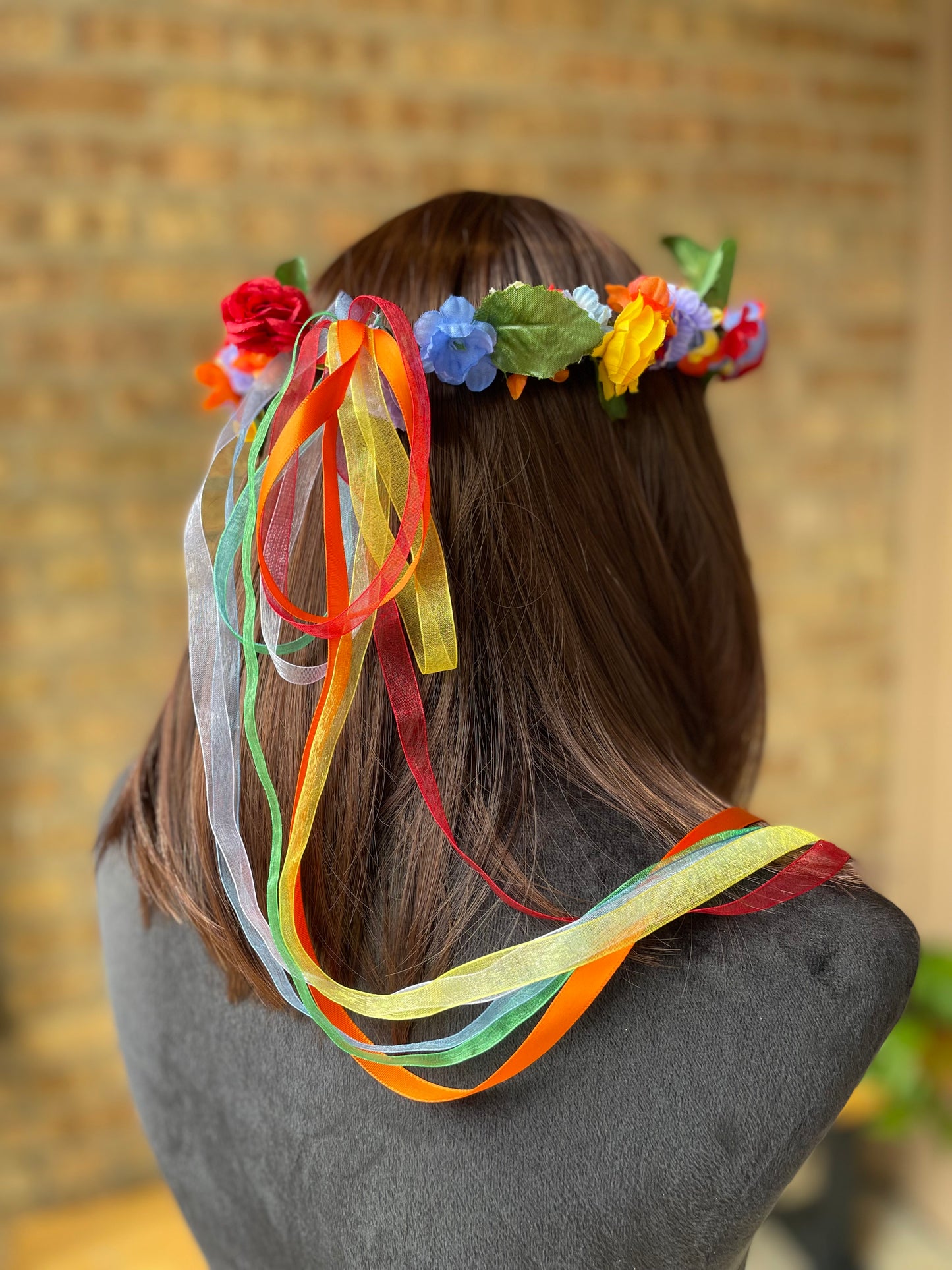 Rainbow Flower Crown - Adult
