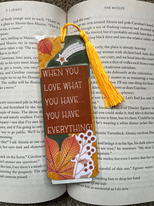 Love What You Have Bookmark