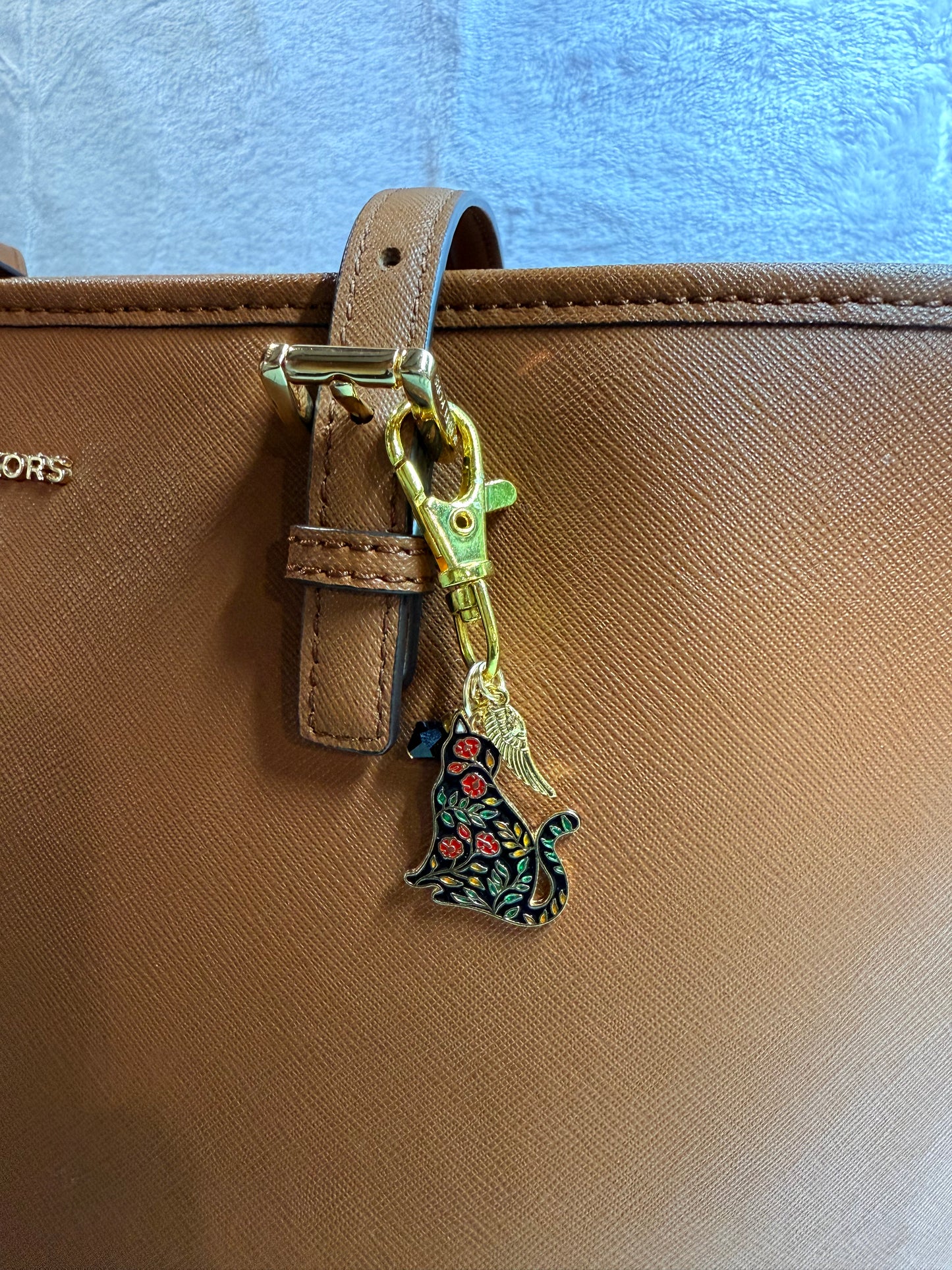 Floral Kitty Bag Charm