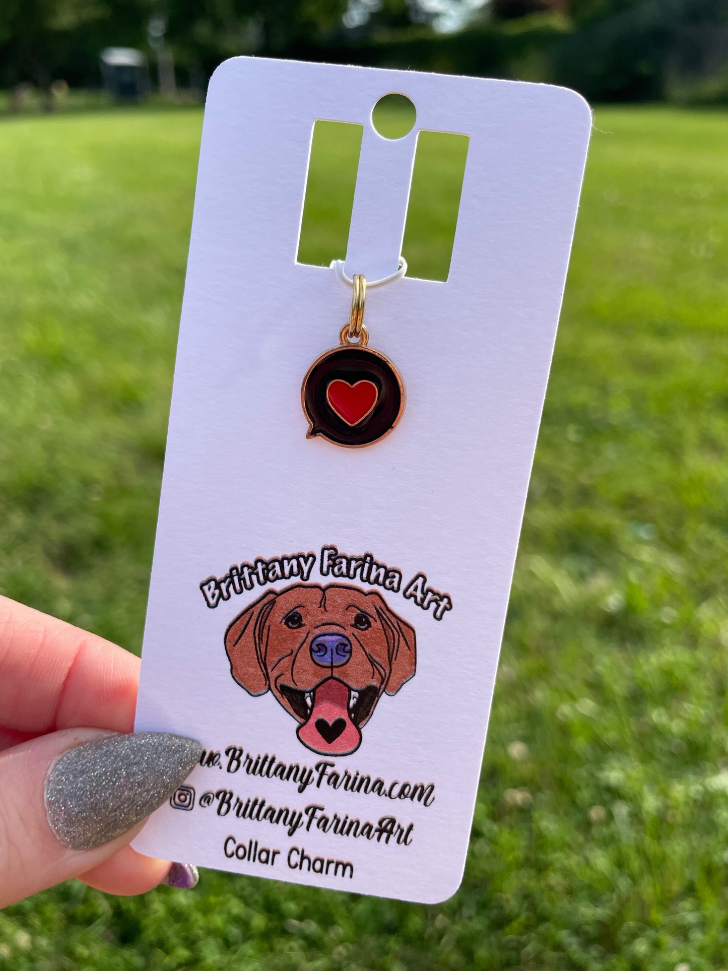 Heart Collar Charms || Doggy Bling || Bag Accessories