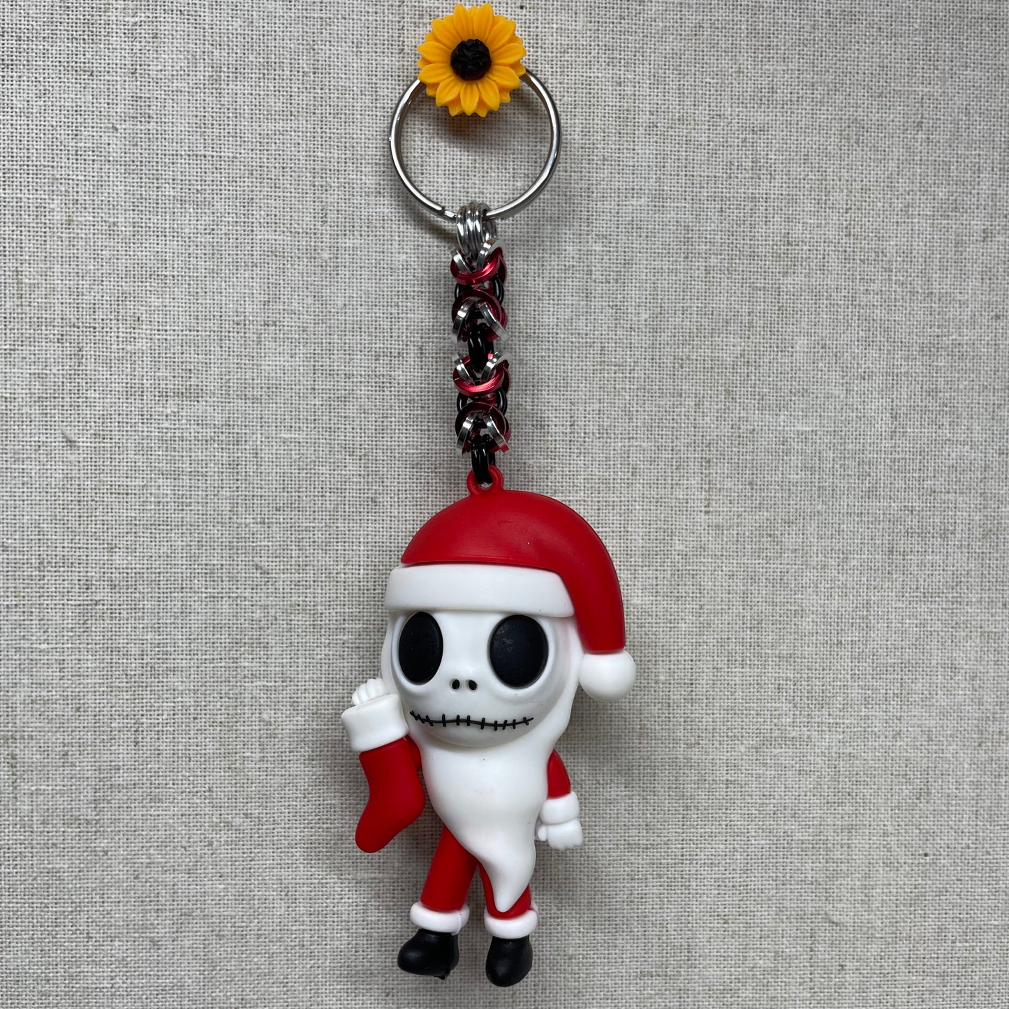 Chainmaille Holiday Nightmare Keychains