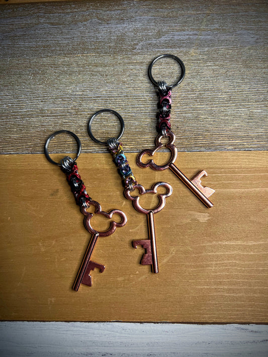 Chainmaille Keychain || Magic Mouse || Bottle Opener Key