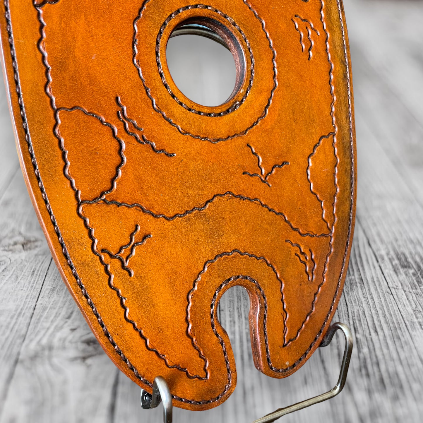 Leather wine caddy