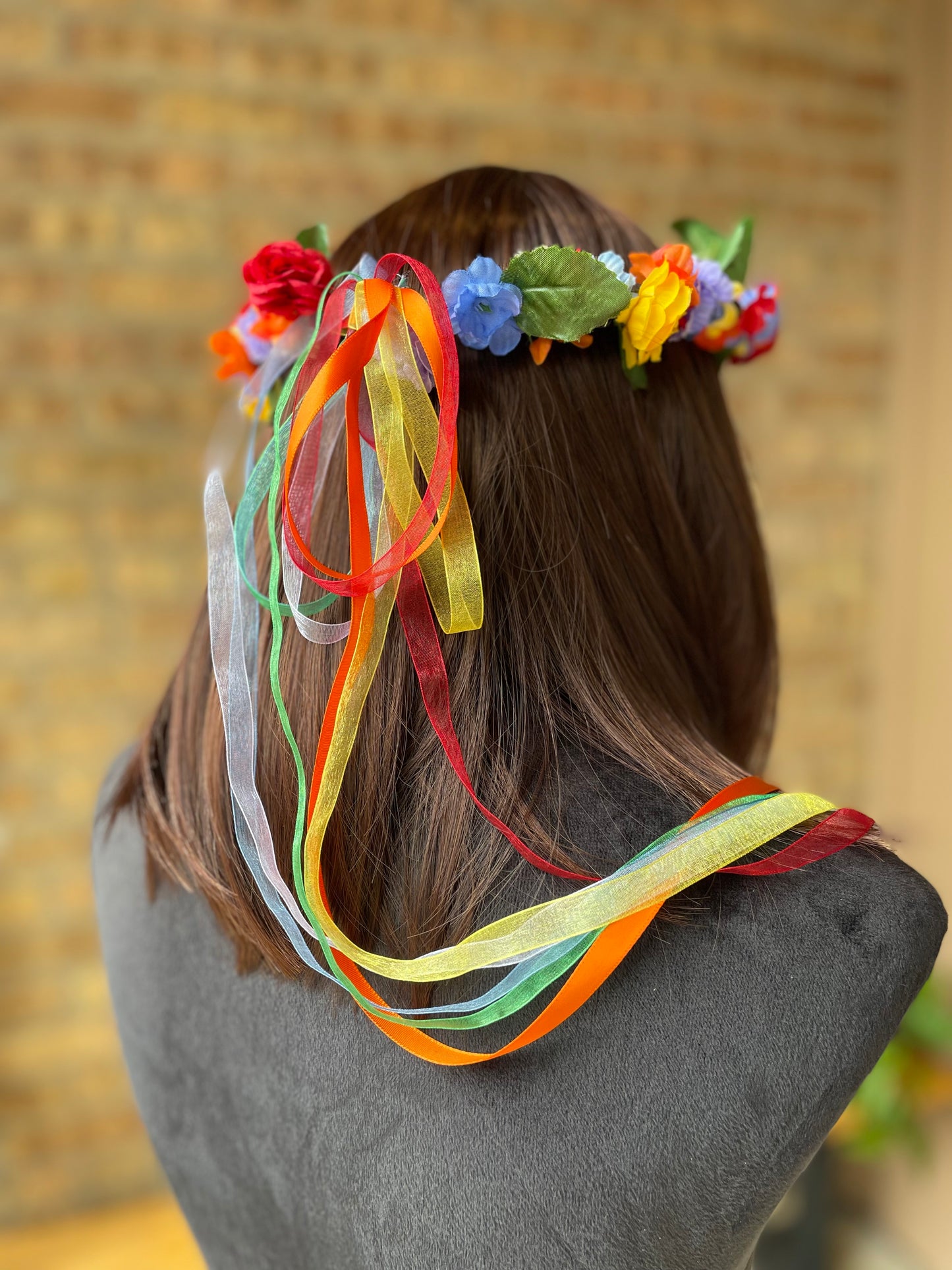 Rainbow Flower Crown - Adult