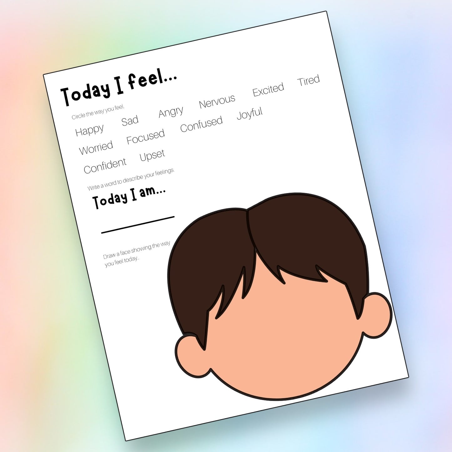 Expressing Emotions Dry Erase Activity Sheets