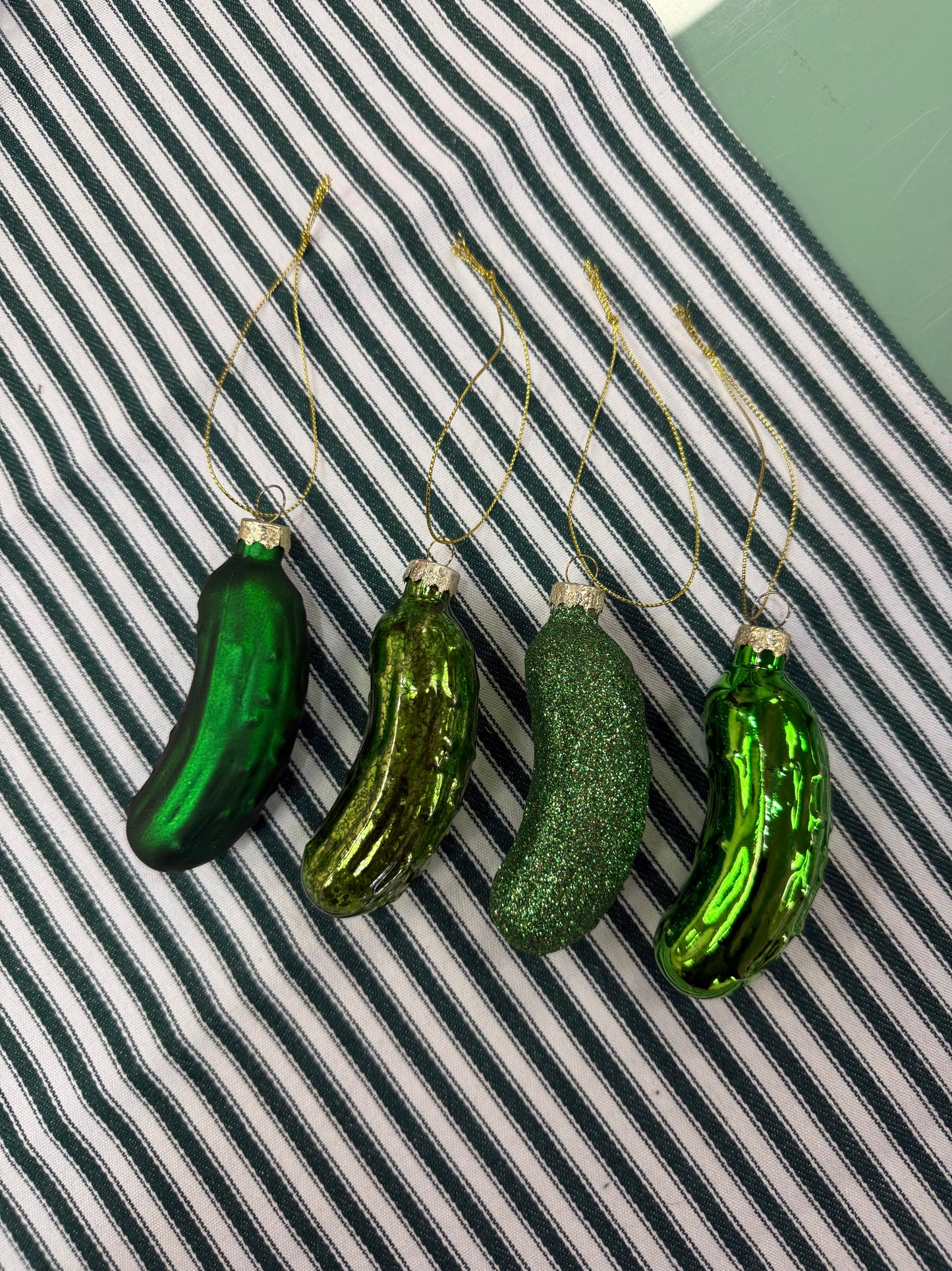 Glass Pickle Ornaments