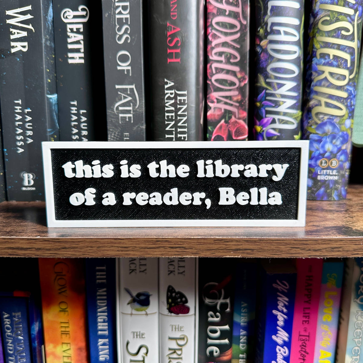 This is the Library of a Reader Bella Sign | Bookshelf Decor