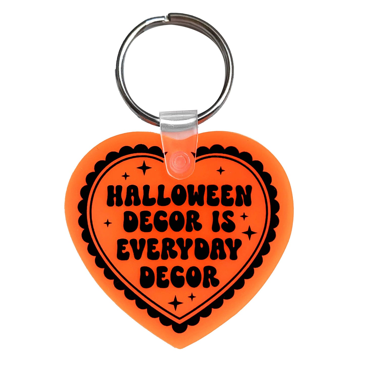 Halloween Decor Is Everyday Decor Heart Shape Vinyl Keychain