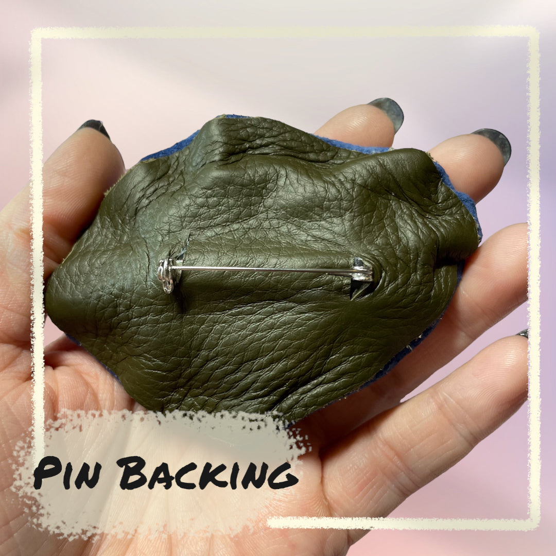 Leather Eye Pins